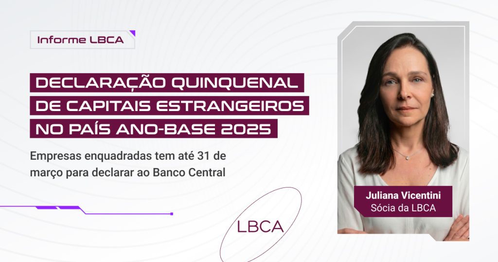 Declaração quinquenal de capitais estrangeiros no país Ano-base 2025